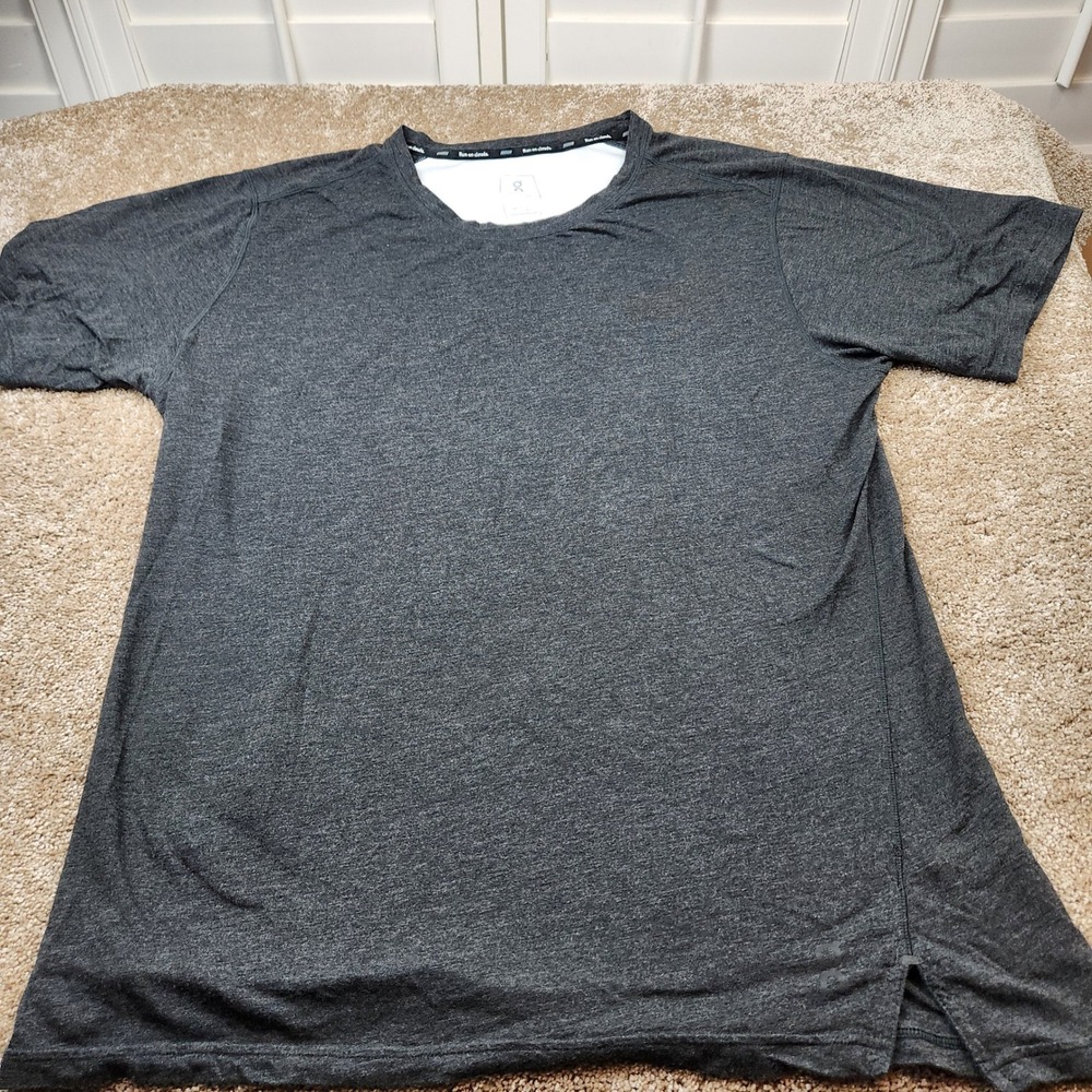 On Running Comfort-T Mens XXL‎ Dark Grey Heather Performance Short Sleeve Shirt